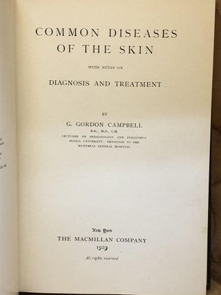 COMMON DISEASES OF THE SKIN WITH NOTES ON DIAGNOSIS AND TREATMENT