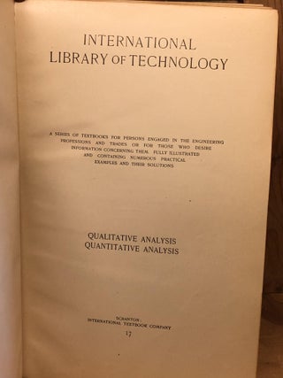 INTERNATIONAL LIBRARY OF TECHNOLOGY, Qualitative Analysis and Quantitative Analysis, Number 17