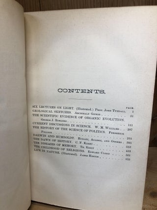 HUMBOLDT LIBRARY OF POPULAR SCIENCE LITERATURE - Volume IV, Numbers 37 - 48, 1882
