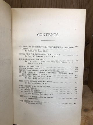 HUMBOLDT LIBRARY OF POPULAR SCIENCE LITERATURE - Volume V, Numbers 49 - 59, 1883