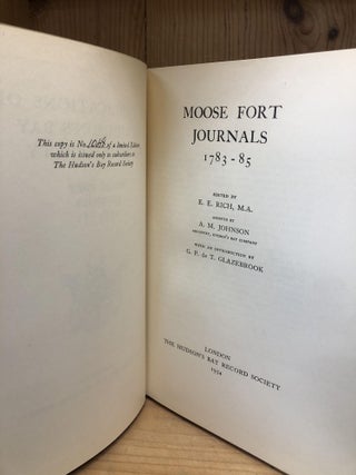 MOOSE FORT JOURNALS 1783-85