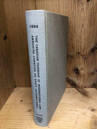 CANADIAN YEARBOOK OF INTERNATIONAL LAW 1994 ANNUAIRE CANADIEN DE DROIT INTERNATIONAL. D. M. McRae.