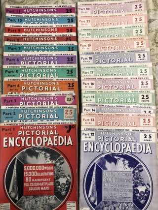 Item #004540 HUTCHINSON'S PICTORIAL ENCYCLOPAEDIA - 80 Parts, Complete. Walter Hutchinson