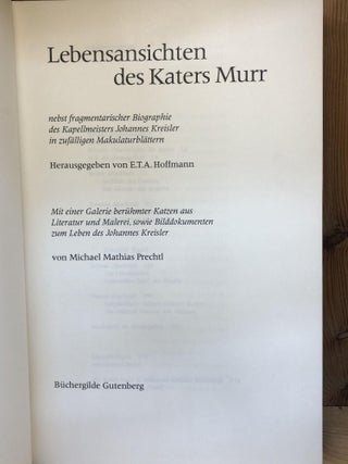 LEBENSANSICHTEN DES KATERS MURR