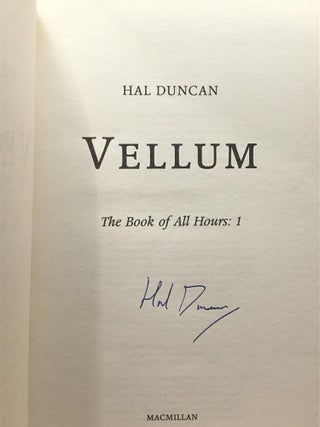 VELLUM, THE BOOK OF ALL HOURS: 1