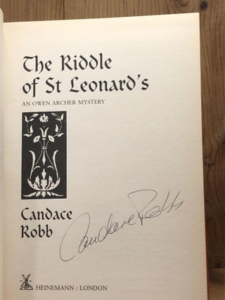 RIDDLE OF ST LEONARD'S