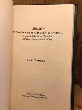 SENSO - VISCONTI'S FILM AND BOITO'S NOVELLA a Case Study in the Relation Between Literature and Film