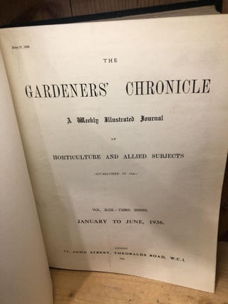 THE GARDENERS' CHRONICLE - January 4, 1936 - June 27, 1936