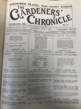 THE GARDENERS' CHRONICLE, A Weekly Illustrated Journal - July to December, 1934