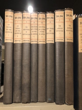 Item #008991 WORKS OF JOHN FISKE - 20 of a Set of XXIV - Missing Vols I , II, III and XXI. John...