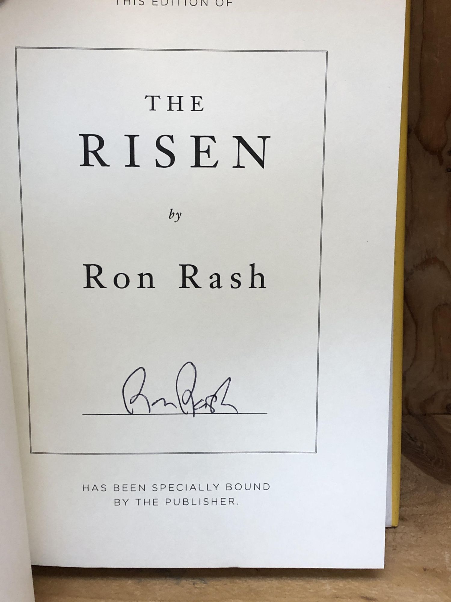 Ron Rash Written Works The Risen: A Novel | Ron Rash | First Edition