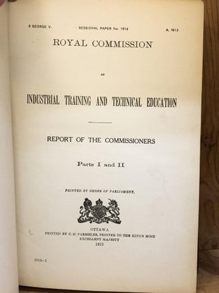 ROYAL COMMISSION ON INDUSTRIAL TRAINING AND TECHNICAL EDUCATION REPORT OF THE COMMISSIONERS - Part I - II