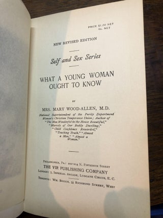 What a Young Woman Ought to Know (Self and Sex Series)