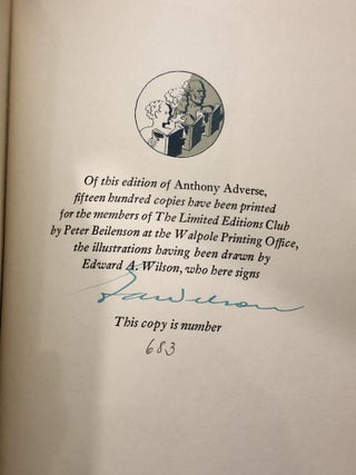 Anthony Adverse, 3 Volumes