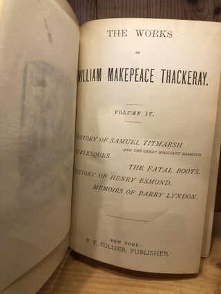 The Works of William Makepeace Thackeray, Volume IV Only