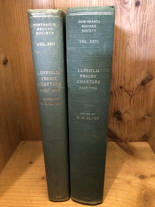 Item #502890 Luffield Priory Charters, Part One and Two (2 Books). Northamptonshire Record Society