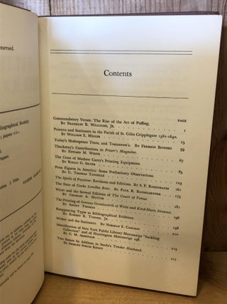 Studies in Bibliography, Papers of the Bibliographcial Society of The University of Virginia, Vol XIX, 1966