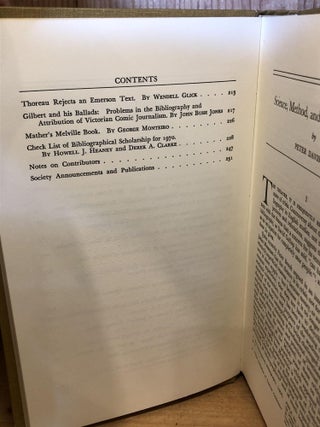 Studies in Biblography, Papers of the Bibliographical Society of The University of Virginia, Vol XXV, 1972