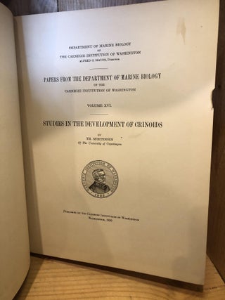 Studies in the Development of Crinoids, Volume XVI