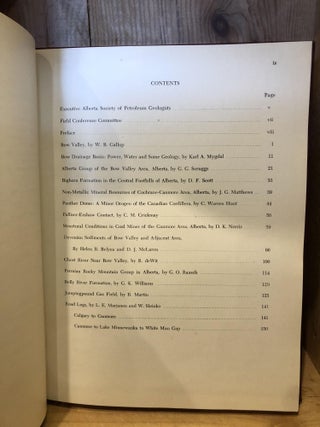 Guide Book, Sixth Annual Field Conference, Bow Valley 1956