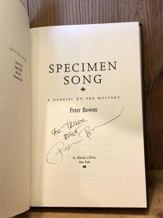 Specimen Song: A Gabriel Du Pre Mystery