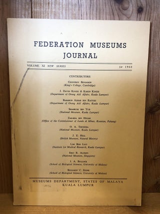 Item #505470 Federation Museums Journal, Volume XI, 1966