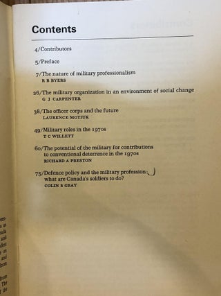 Canadian Military Professionalism: the search for identity