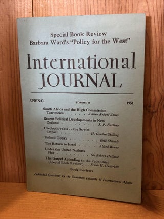 Item #505809 International Journal, Vol VI, No 2, Spring 1951. Vos, M R. D
