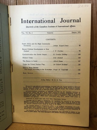 International Journal, Vol VI, No 2, Spring 1951