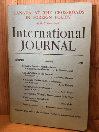 Item #505810 International Journal, Vol III, No 2, Spring 1948. Lingard, C Cecil