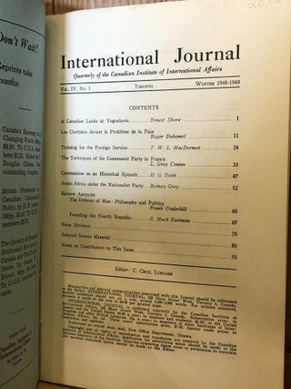 International Journal, Vol IV, No 1, Winter 1948-1949