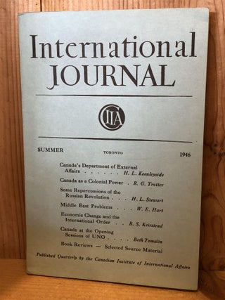 Item #505812 International Journal, Vol I, No 3, Summer 1946. Lingard, C Cecil