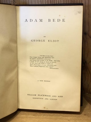 Novels of George Eliot Vol I Adam Bede with Illustrations