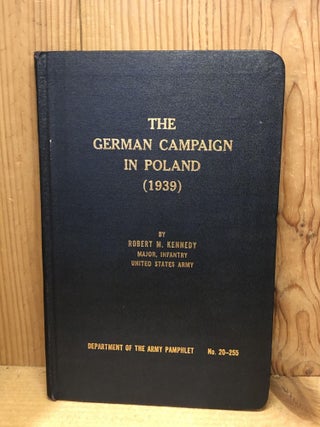 Item #505969 The German Campaign in Poland (1939), Department of the Army Pamphlet No 20-255....