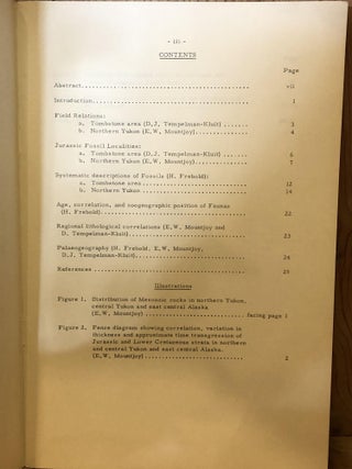 New Occurences of Jurassic Rocks and Fossils in Central and Northern Yukon Territory, Paper 67-12, Geological Survey of Canada