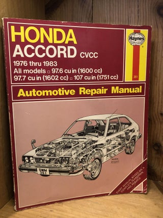 Item #506028 Honda Accord CVCC, 1976 thru 1983, All models, Automotive Repair Manual. I. M...