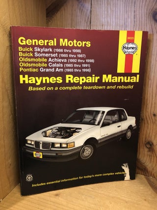 Item #506042 General Motors Buick Skylark (1986-98), Buick Somerset (1985-87), Oldsmobile Achieva...