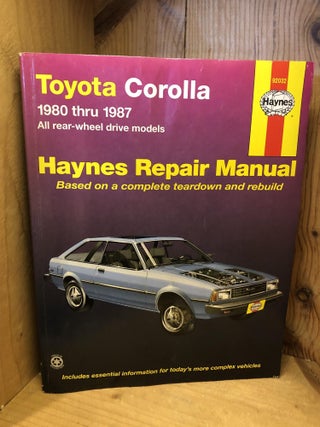 Item #506043 Toyota Corolla, 1980 thru 1987, All rear-wheel drive models, Haynes Repair Manual....