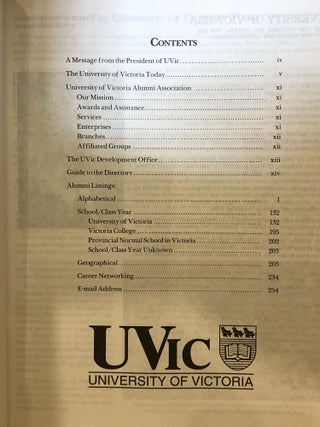 University of Victoria Alumni Directory 1996