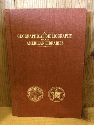 Item #506780 A Geographical Bibliography for American Libraries. Chauncy D. Harris