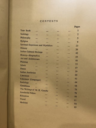 Selected Bibliography on Indian Life