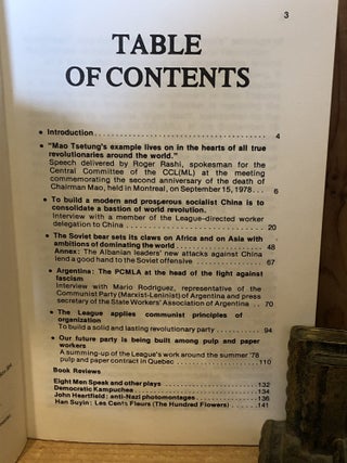 October, Theoretical Journal of Marxism-Leninism and Mao Tsetung Thought, 4-5 Summer/Fall 1978