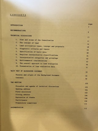 Land Evaluation for Rural Purposes, Publication 17