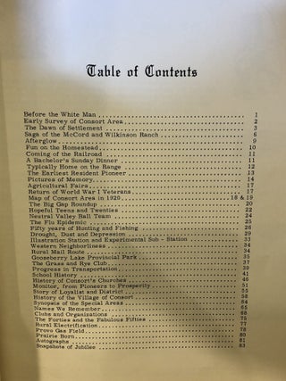 The Great Lone Land, Consort's Fifty Years of Progress 1912-1962