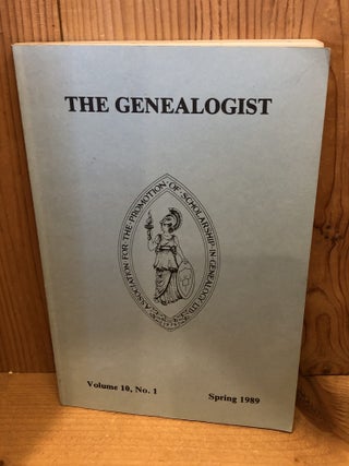 Item #507133 The Genealogist, Volume 10 No 1, Spring 1989. Thompson, Neil D