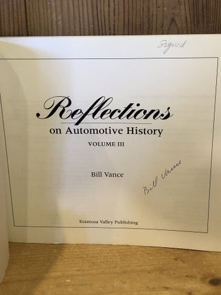 Reflections on Automotive History, 3 Volume Set