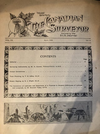 The Canadian Surveyor, Formerly the Journal of the Dominion Land Surveyors' Association, 7 Issues, 1928-1930