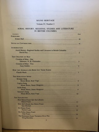 Sound Heritage, Volume IV Number 2