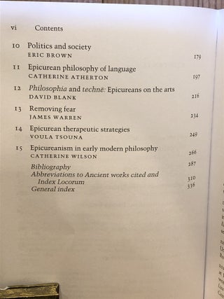 The Cambridge Companion to Epicureanism