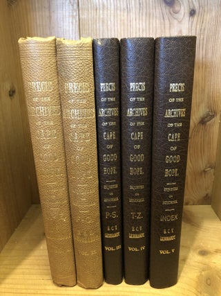 Precis of the Archives of the Cape of Good Hope, Requesten (Memorials), 1715-1806, 5 Volume Set. H. C V. Leibbrandt.